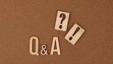 question and answer letters and an exclamation and question marks