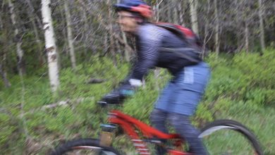 Man biking at the Uinta-Wasatch-Cache