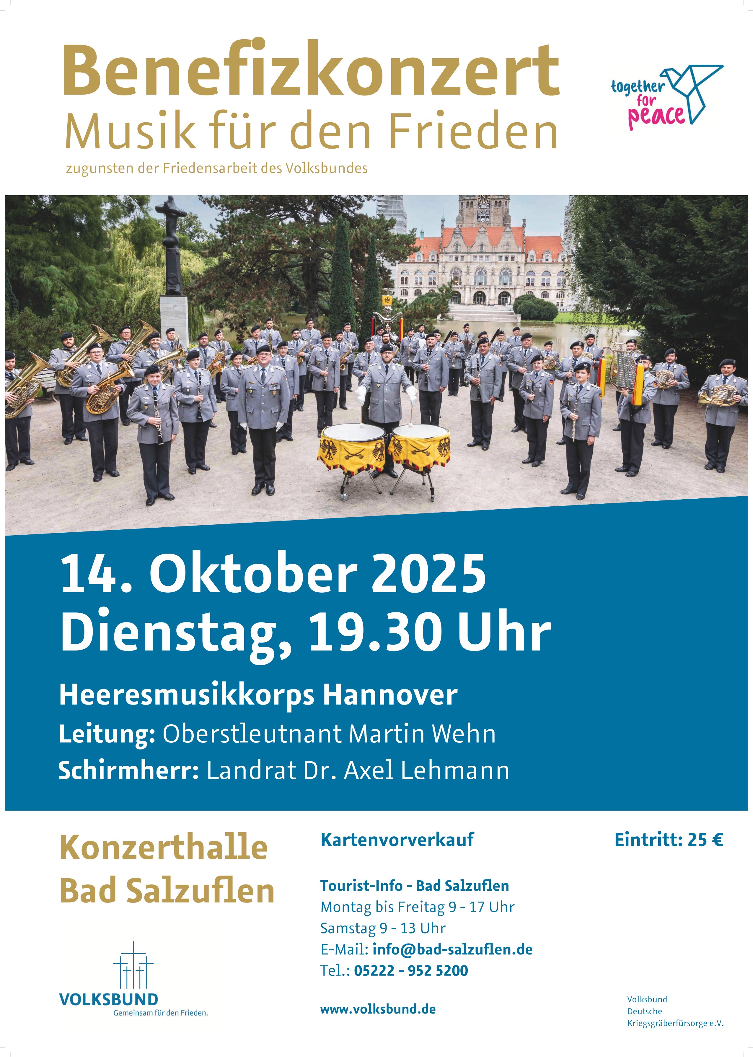 Benefizkonzert – Heeresmusikkorps Hannover – Musik für den Frieden