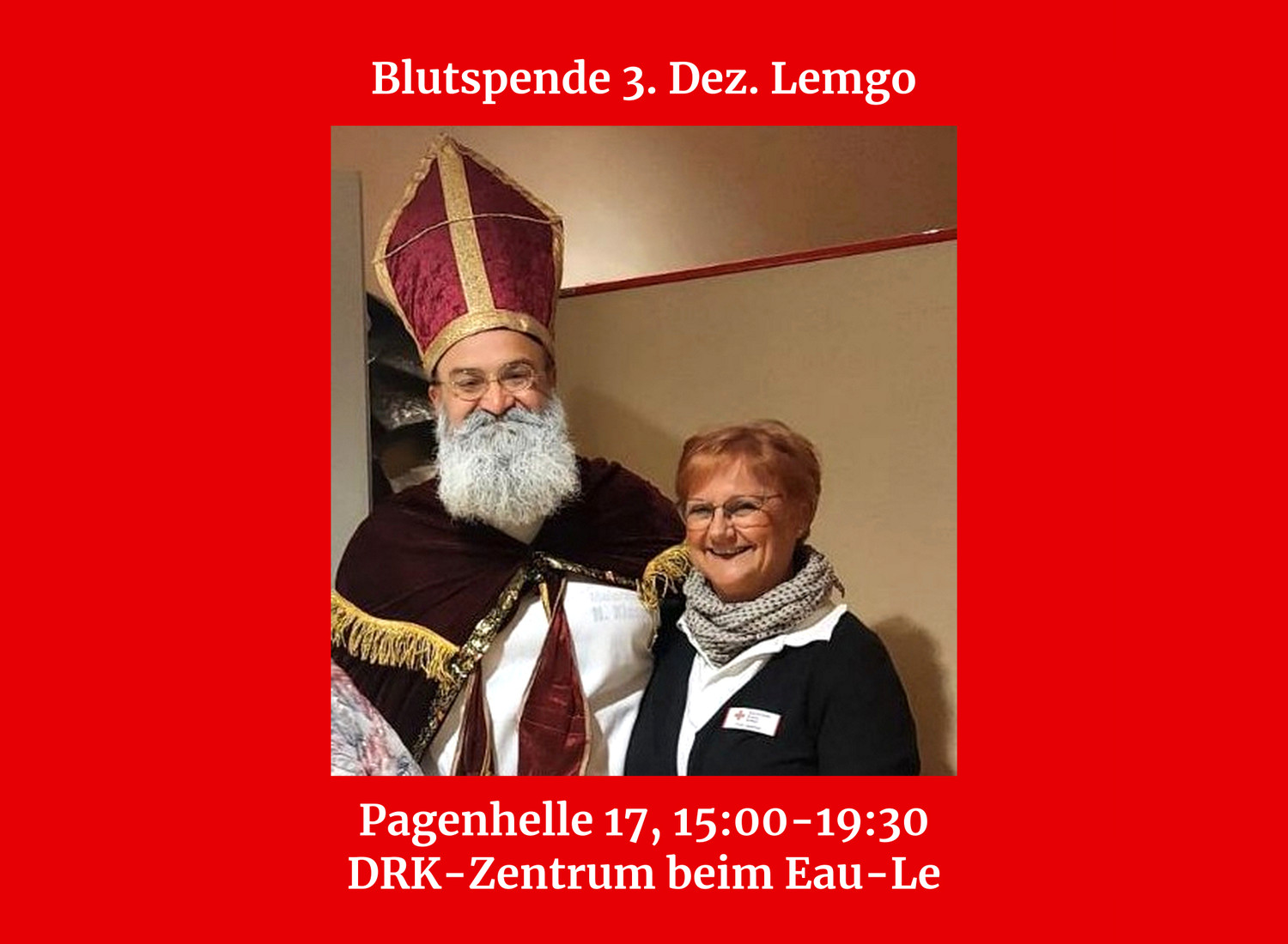 Blutspende 3. Dez 15:00 – 19:30
