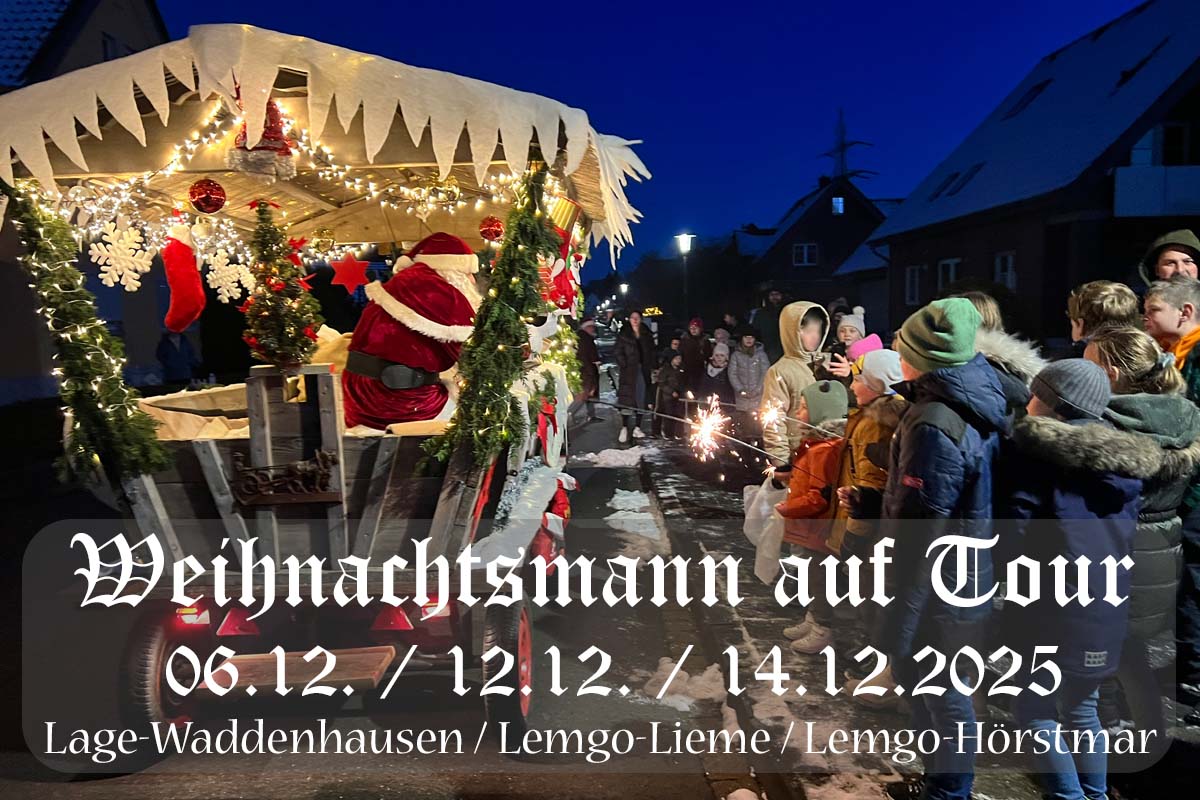 Weihnachtsmann auf Tour