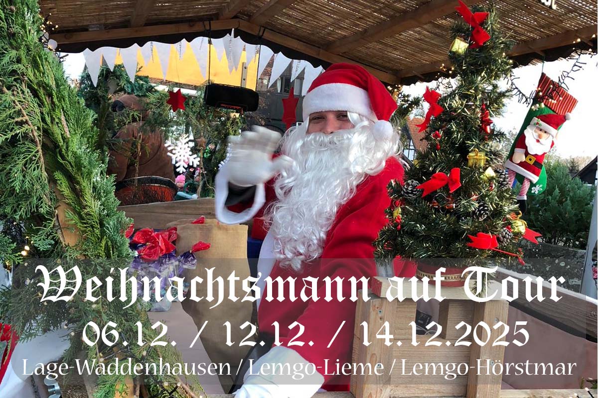 Weihnachtsmann auf Tour
