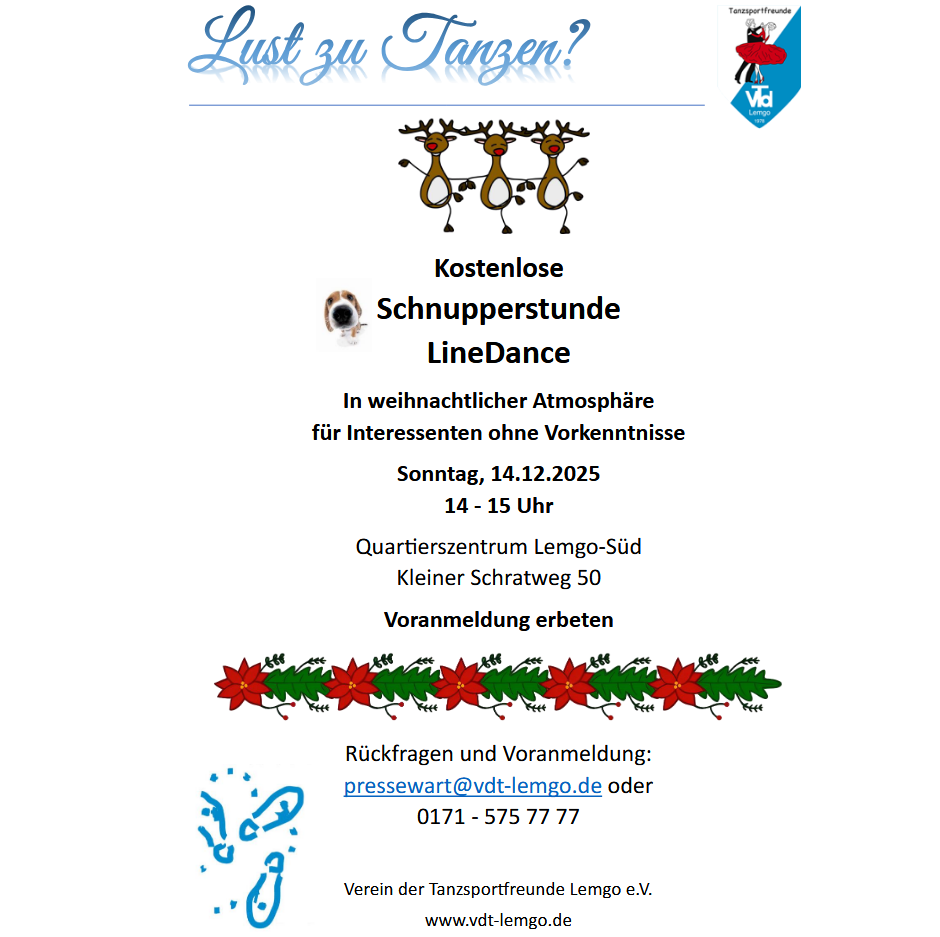 Kostenlose Schnupperstunde LineDance